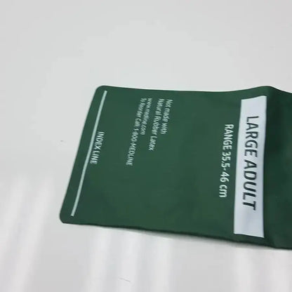 Dark green latex medline reusable large adult bp cuff made of natural rubber latex for size range 35.5 to 46 cm