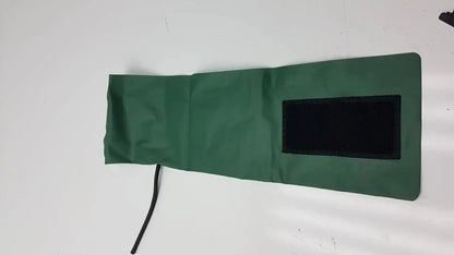 Green fabric reusable large adult blood pressure cuff with black velcro patch medline reusable large adult bp cuff
