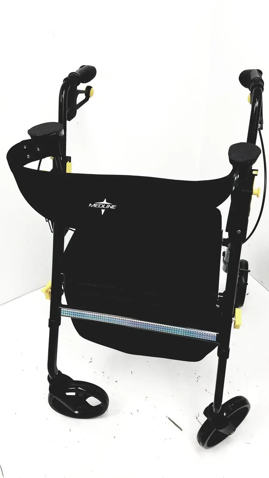 Medline Rolling Walker MDS8684GBLKM With Hand Brakes and Cable Light 300lb Max