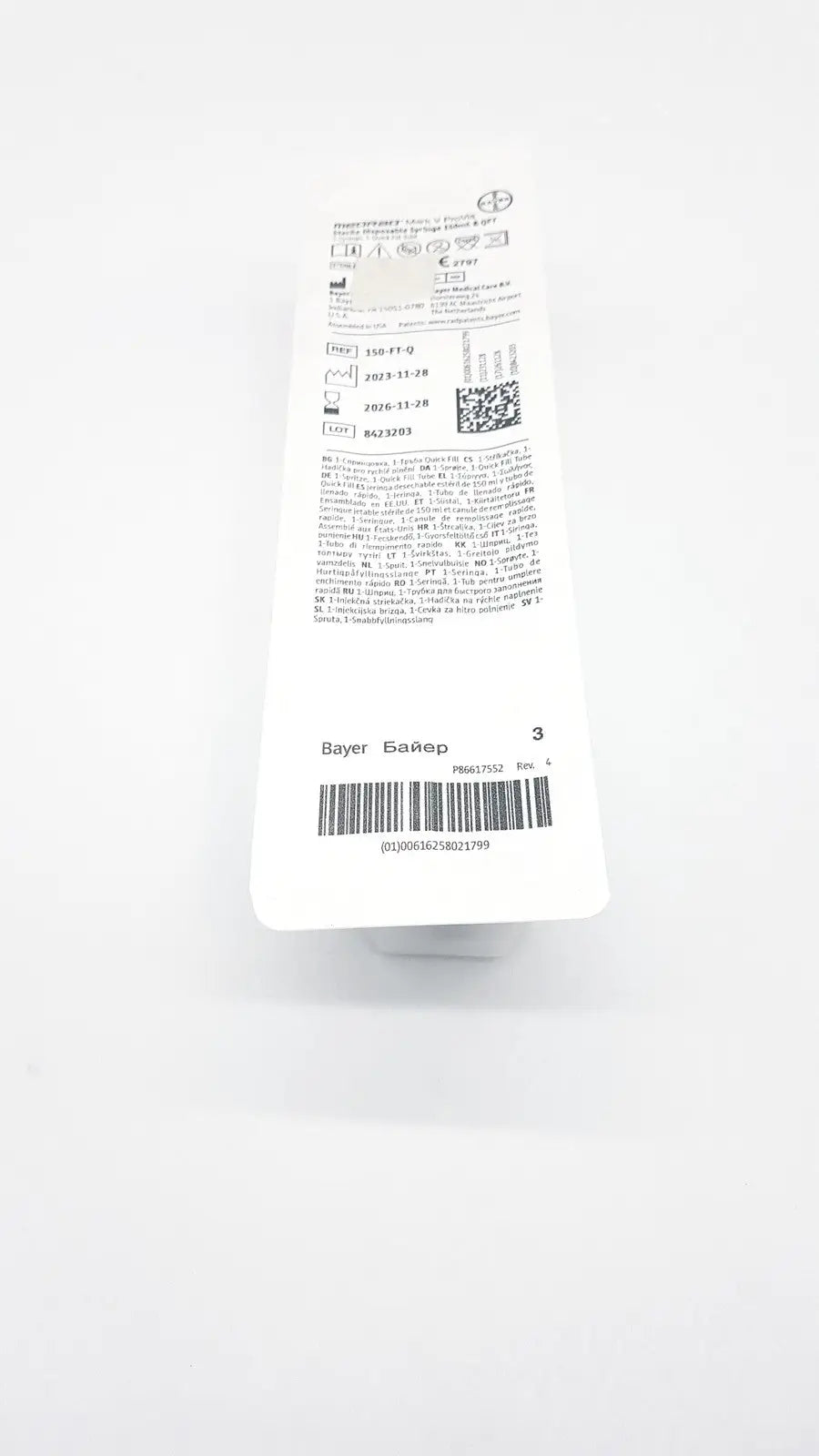 Medrad Mark V ProVis Sterille Disposable Syringe 150mL & Exp. 2026 - Contrast Injector