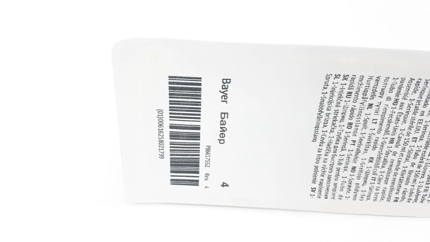 Medrad Mark V ProVis Sterille Disposable Syringe 150mL & QFT 150-FT-Q Exp. 2026