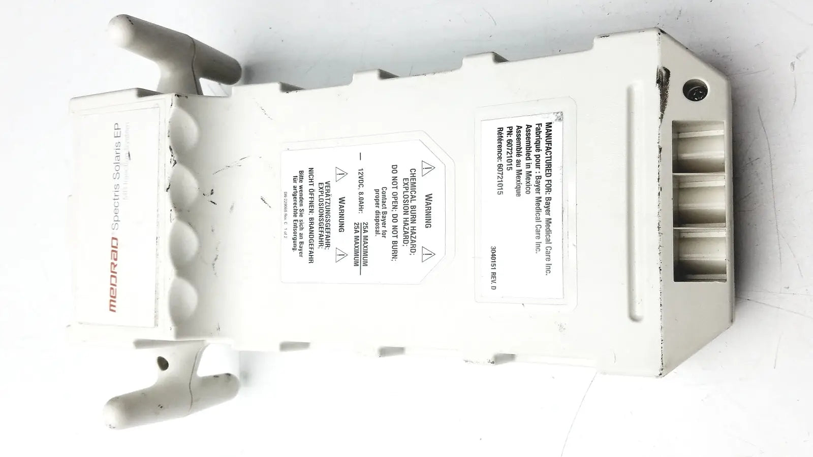 Medrad Spectris Solaris EP MR Injection System Battery Ref 60721015