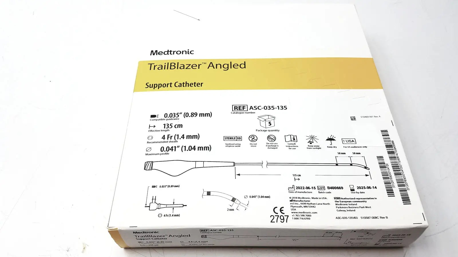 Medtronic ACS-035-135TrailBlazer Angled Support Catheter