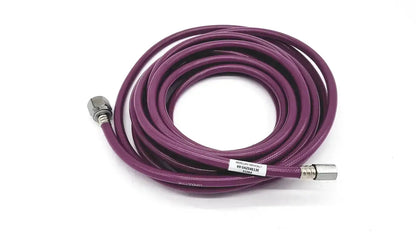 Purple coiled mercury medical conductive vacuum hose assembly with metallic threaded connectors for medical use