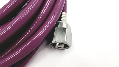 Purple coiled mercury medical conductive vacuum hose assembly with metallic hexagonal connector for medical use