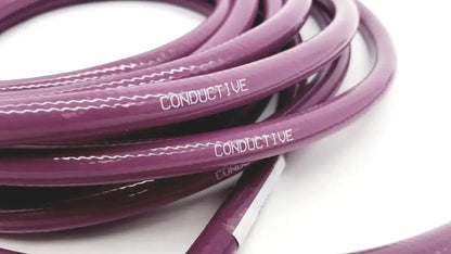 Mercury medical conductive vacuum hose assembly with purple glossy cable and white embossed text for medical use