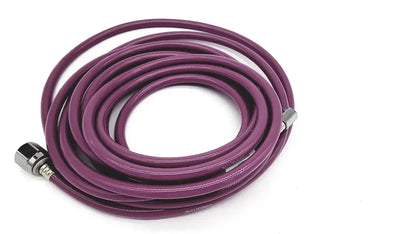 Purple braided mercury medical conductive vacuum hose assembly with metallic threaded connectors for medical use