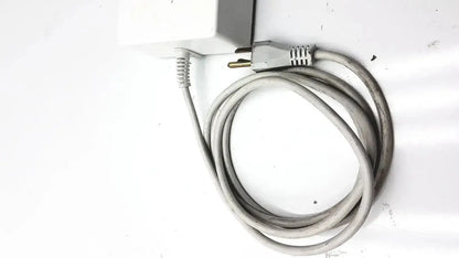 Gray coiled power supply cord with white rectangular plug and metallic prongs for Mettler ME-210391 digital balance scale