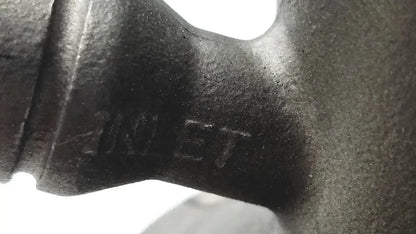 Dark gray cast iron engine block with 201 et stamped for micro matic inlet keg coupler maximum 12 psi pressure