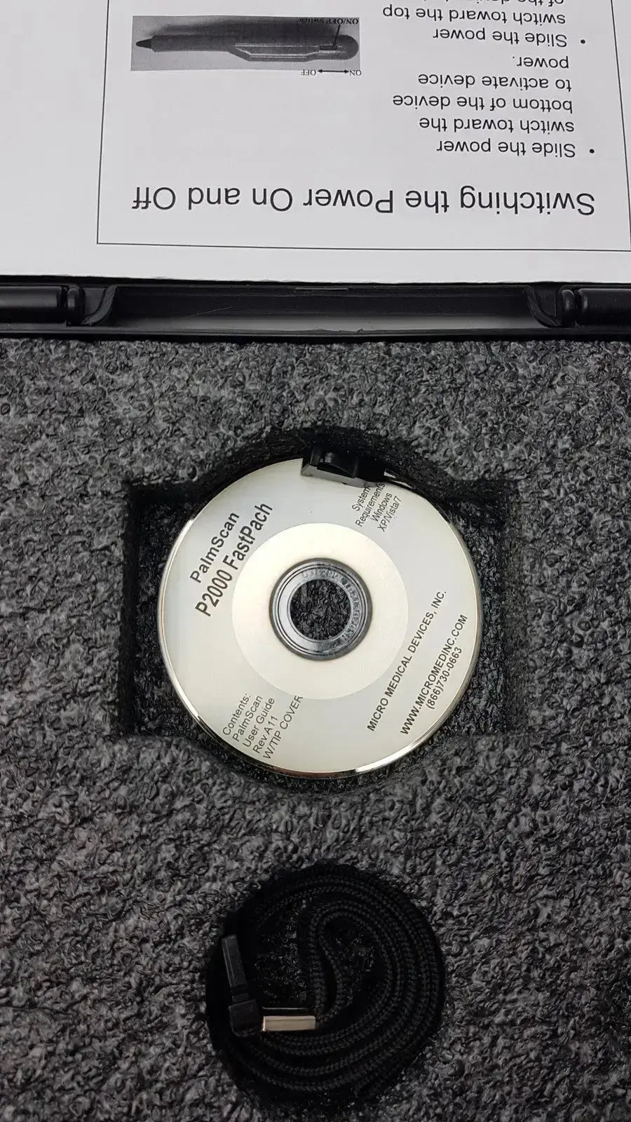 Silver micro medical devices palmscan p2000 fastpach cd-rom disc for p2000 fastpach pachymeter device