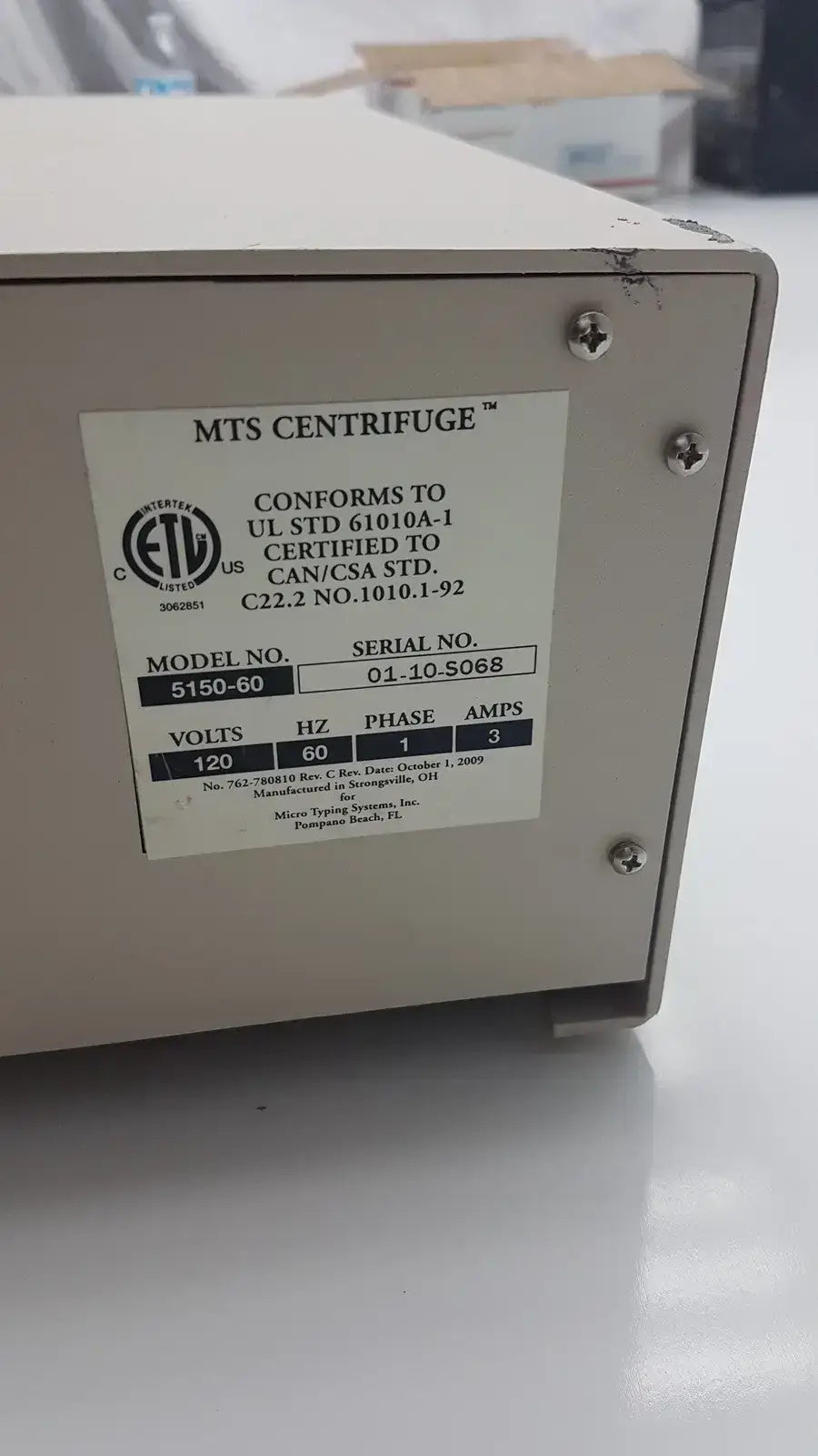 Micro Typing System MTS centrifuge 5150-60 - Centrifuge
