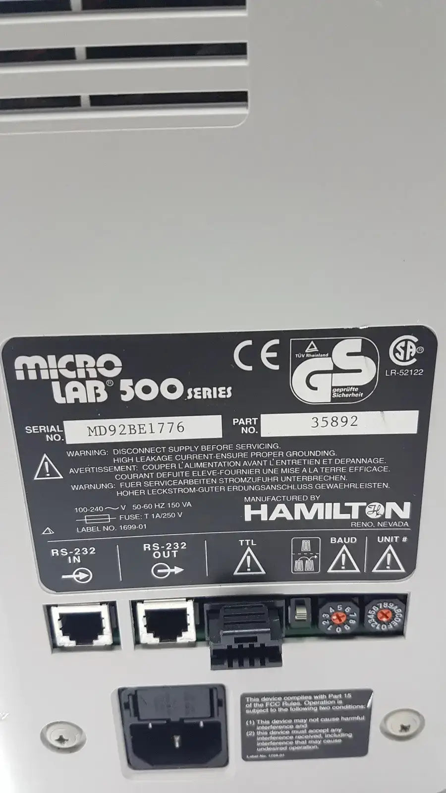 Microlab 500 Series 35892 Dual Syringe Liquid Diluter