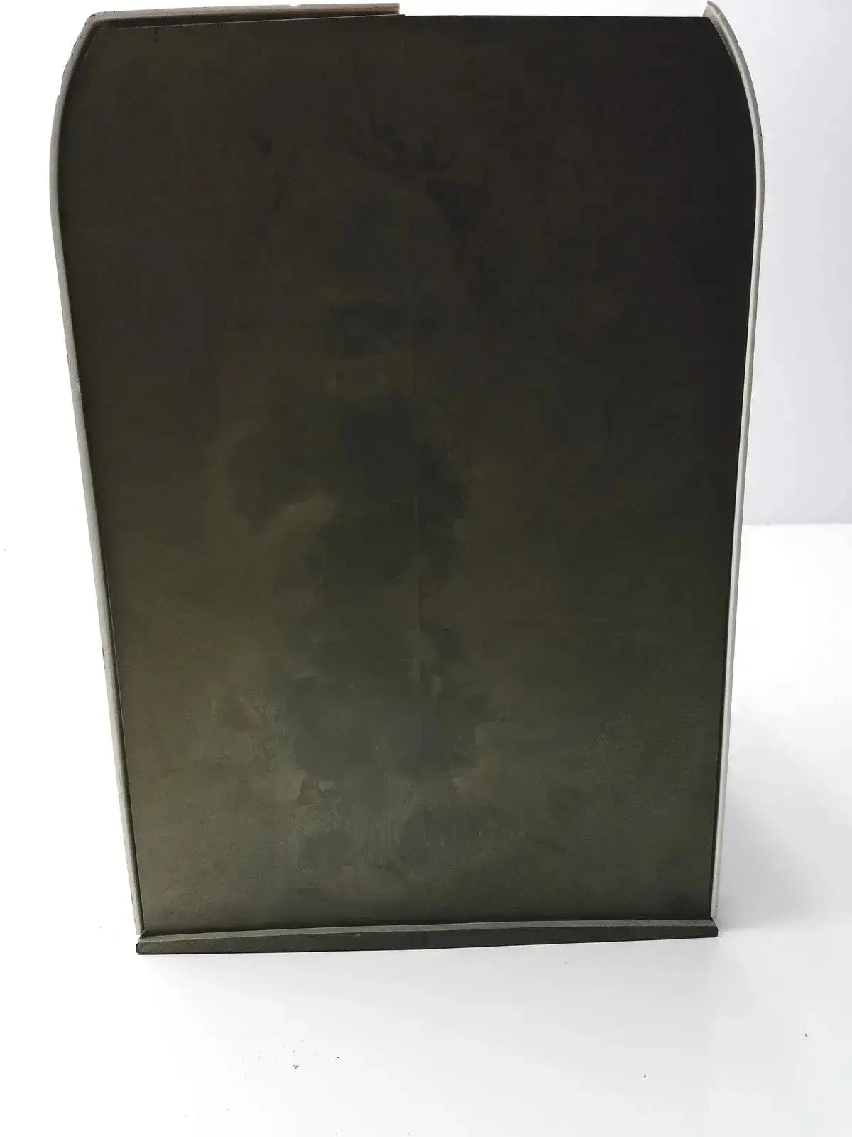 Dark green metallic rectangular frame with curved top edges on millipore milli-q advantage a10 toc monitor water purification system