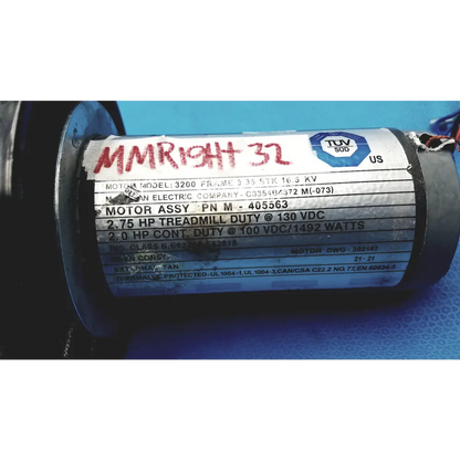 MMR MOTOR Model 3200 Treadmill Motor 2.75 HP 130 VDC | P/N 405563 - DC