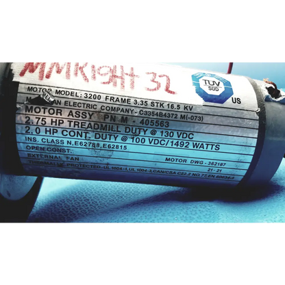 MMR MOTOR Model 3200 Treadmill Motor 2.75 HP 130 VDC | P/N 405563 - DC