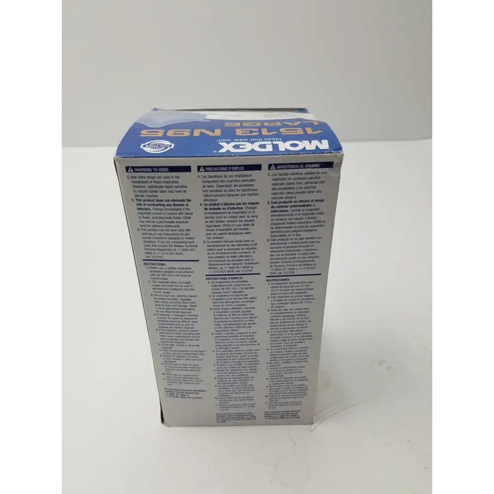Moldex 1513 N95 Particulate Surgical Masks Large 20 Per Box - Mask