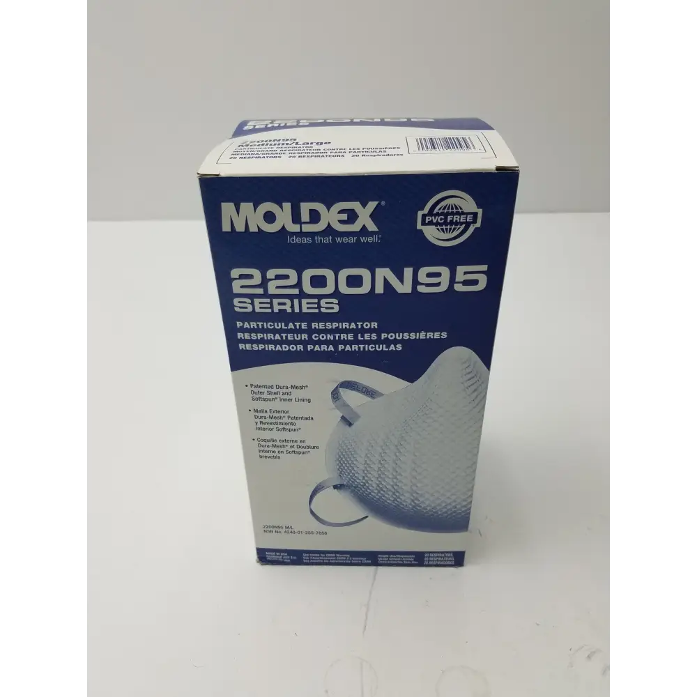 Moldex 2200 N95 Particulate Medium/Large 20 Masks Per Box - Disposable Respirator