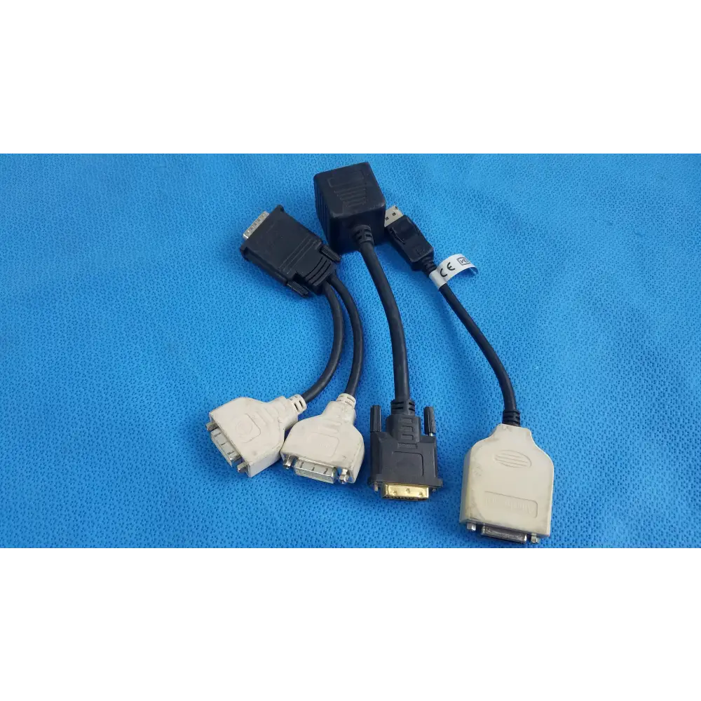 Molex Male to Dual DVI-I Female Y Splitter Video Adapter Cable - Lot of 3