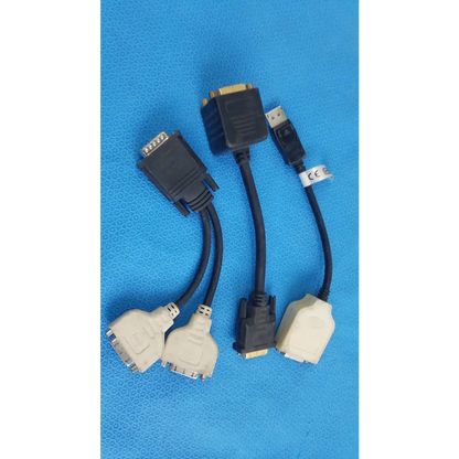 Molex Male to Dual DVI-I Female Y Splitter Video Adapter Cable - Lot of 3
