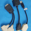 Molex Male to Dual DVI-I Female Y Splitter Video Adapter Cable - Lot of 3