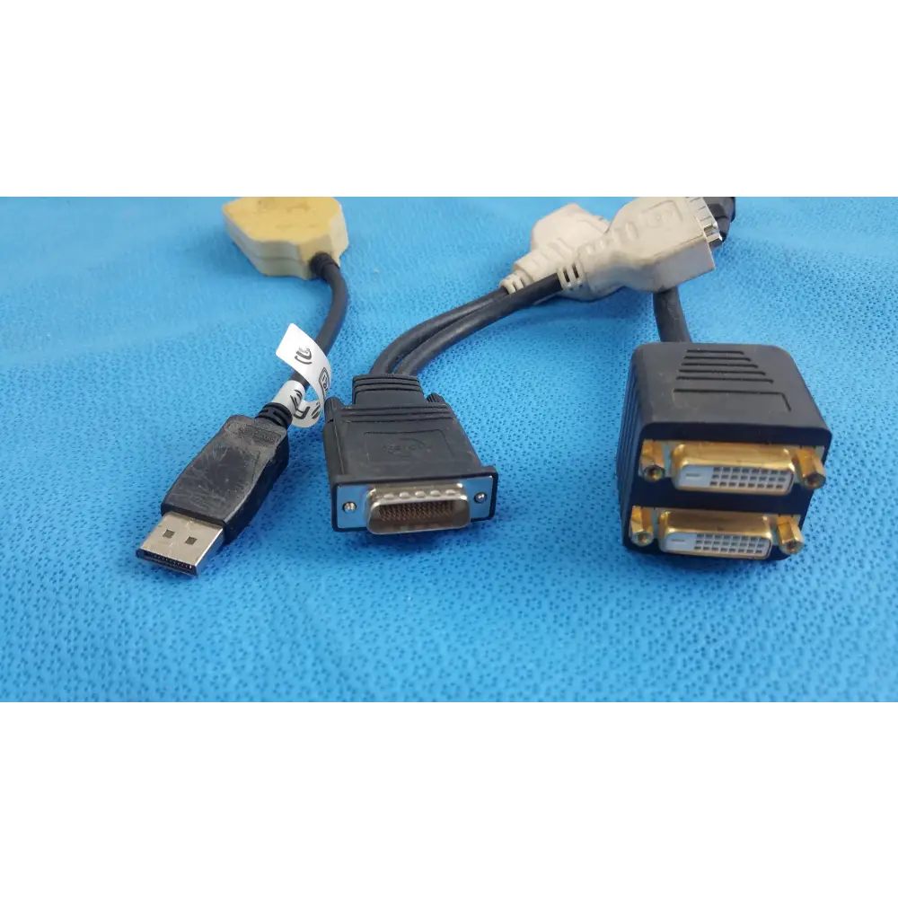 Molex Male to Dual DVI-I Female Y Splitter Video Adapter Cable - Lot of 3