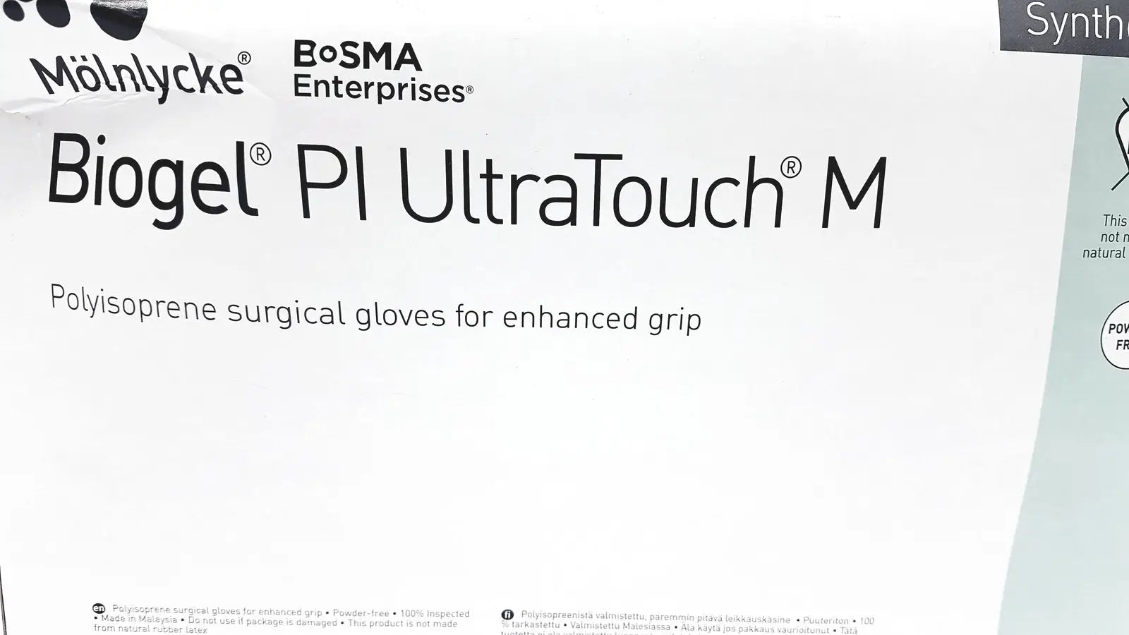 Molnlycke Biogel PI UltraTouch M Ref: 71-ML-42675 Qty 50 Pairs Size 7 1/2 - Surgical Gloves