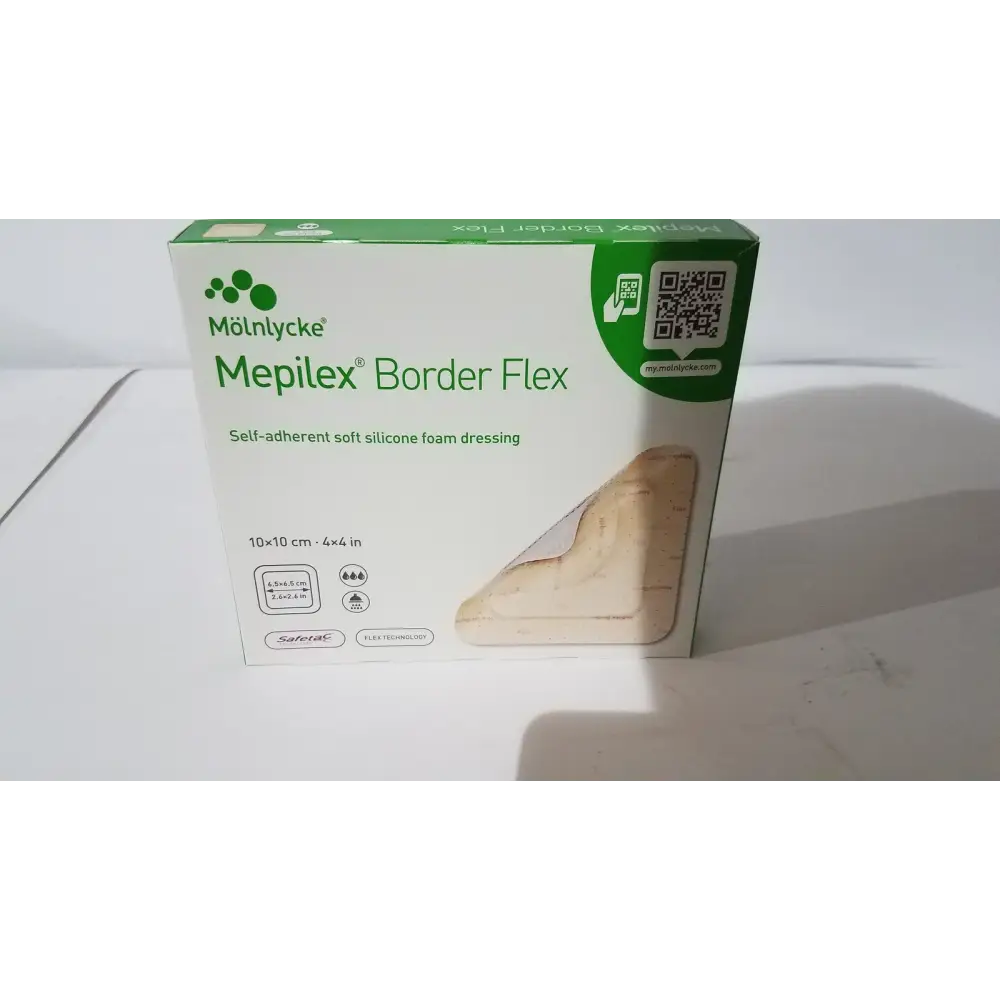 Molnlycke Mepilex Border Flex 4’’x4’’ Soft Silicone Foam Dressing