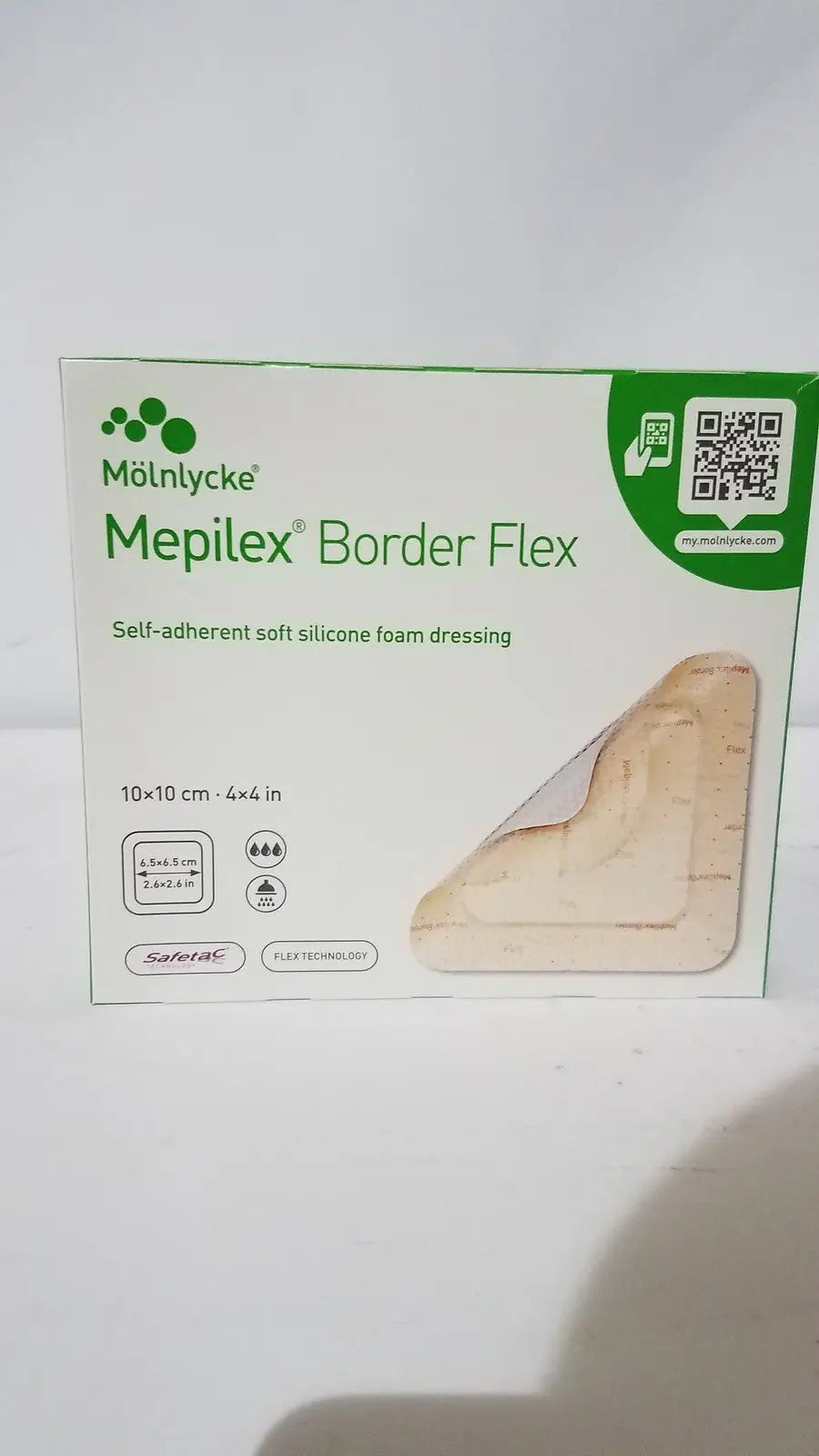 Molnlycke Mepilex Border Flex 4"x4" Soft Silicone Foam Dressing