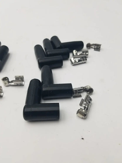 MSD Ignition Spark Plug Wire Terminals & Black 90 Degree Right/Left Angle Boots
