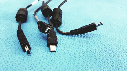 Multi-Connector PC Cables – USB Mini-B to USB-A & Other Connectors - Lot of 4 - Cable