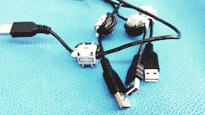 Multi-Connector PC Cables – USB Mini-B to USB-A & Other Connectors - Lot of 4 - Cable