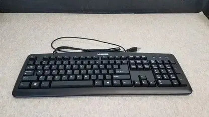 Black ncs usb wired plug play pc computer keyboard with standard layout and matte finish for efficient typing