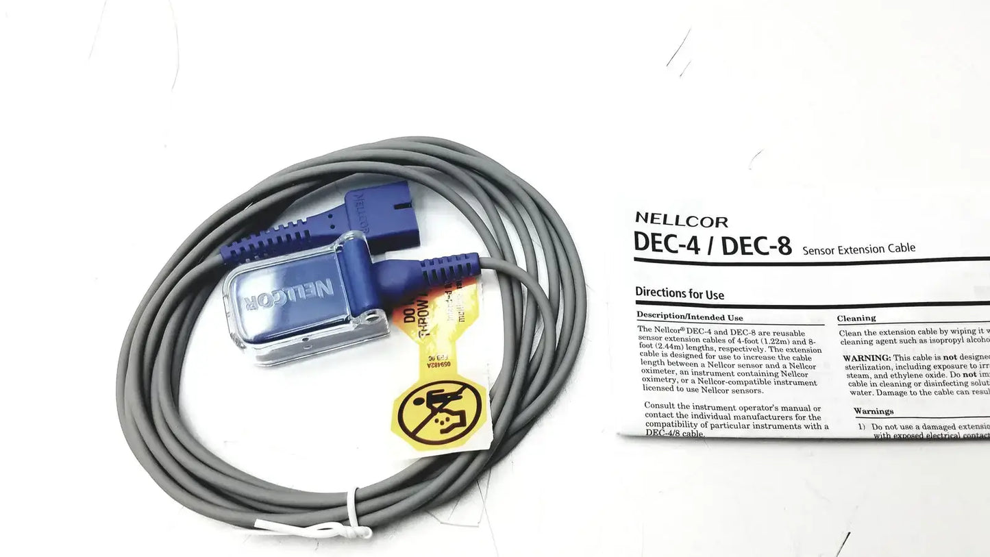 Nellcor DEC-4 / DEC-8 Sensor Extension Cable - SpO2