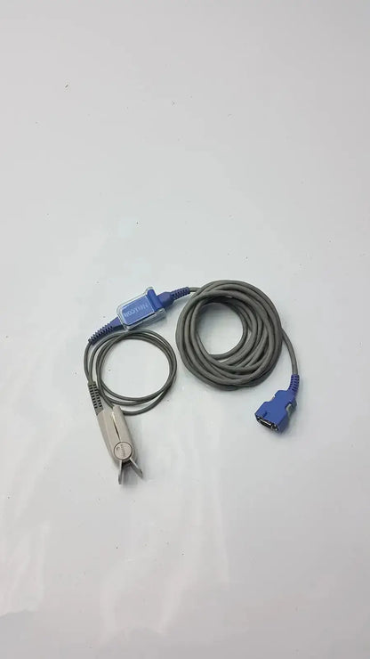 Nellcor finger clip senso adapt blue and gray extension cable with coiled design for portable used medical equipment sale