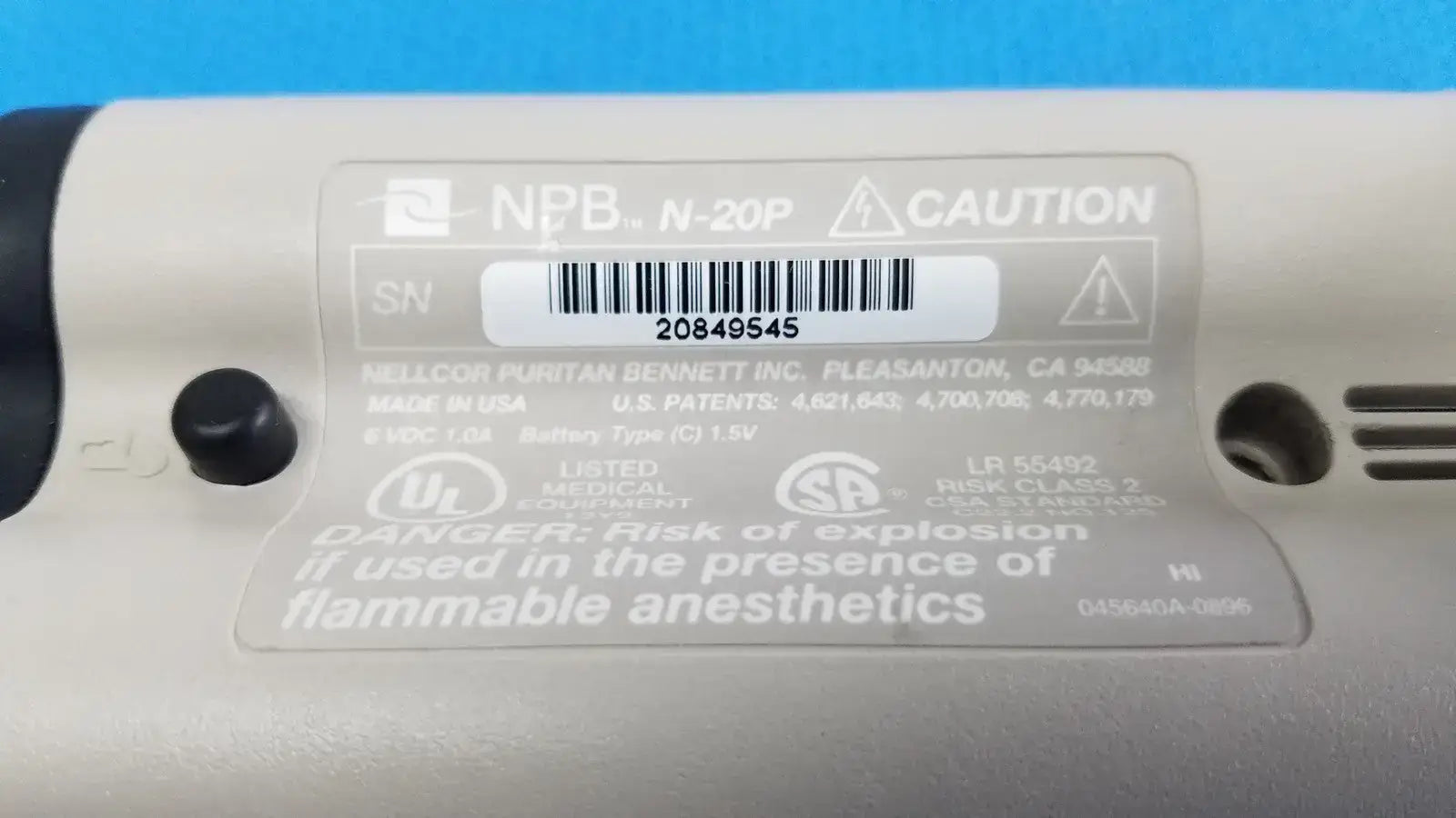 NELLCOR NPB-N-20P Handheld Pulse Oximeter SpO2 Monitoring Portable N-20 P
