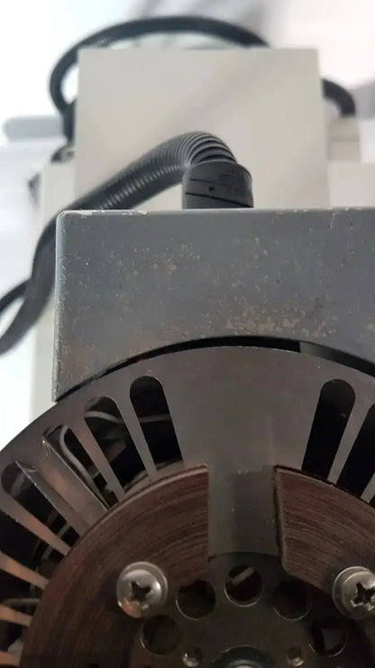 Gray metallic industrial fan blade with circular cutouts and screws for netzsch gmbh sta 409 pc luxx simultaneous thermal analyzer