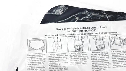 Black molded lumbar insert for low back support new option sports moldable lumbar insert do not microwave