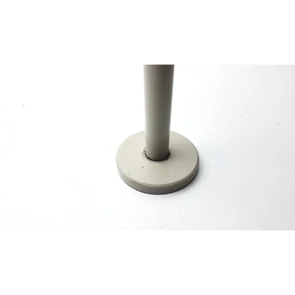Gray cylindrical stand with a circular base
