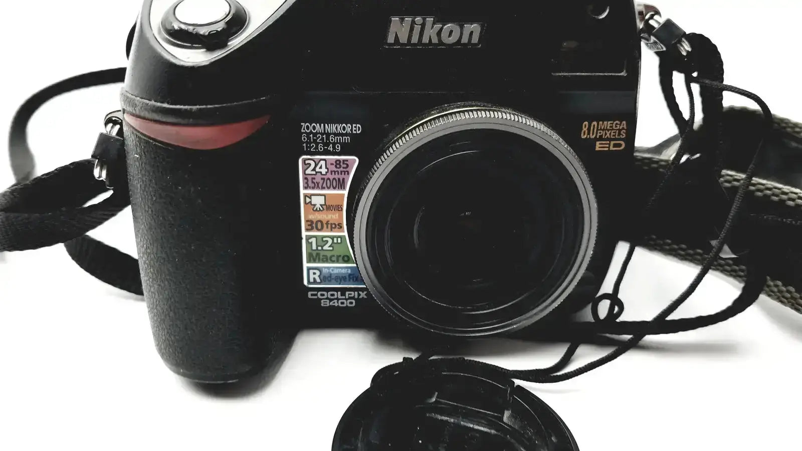 Black nikon coolpix 9400 digital camera with textured grip silver lens ring 24.8mp 3x optical zoom for reliable monitoring