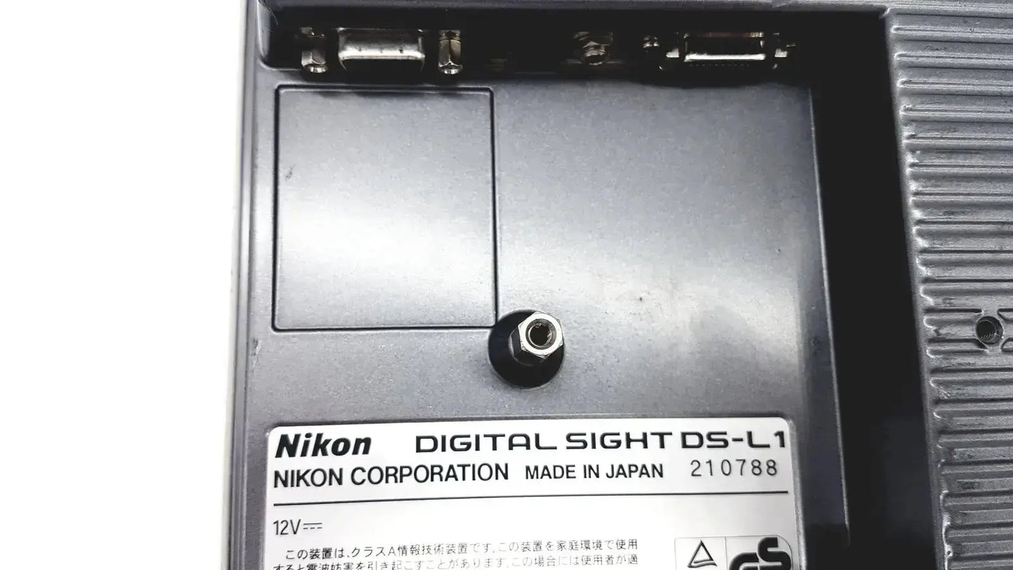 Nikon digital sight DS-L1 microscope camera controller in sleek black with metallic connectors and matte finish