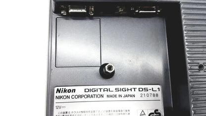 Nikon digital sight DS-L1 microscope camera controller in sleek black with metallic connectors and matte finish