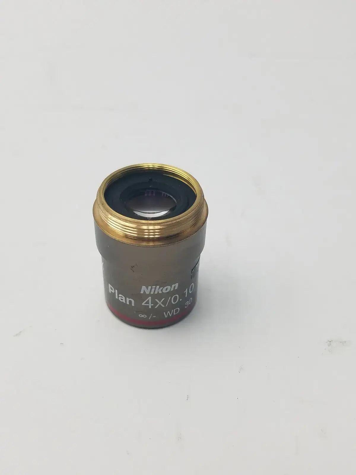Nikon Plan 4x/0.10 WD 30 Microscope Objective Lens