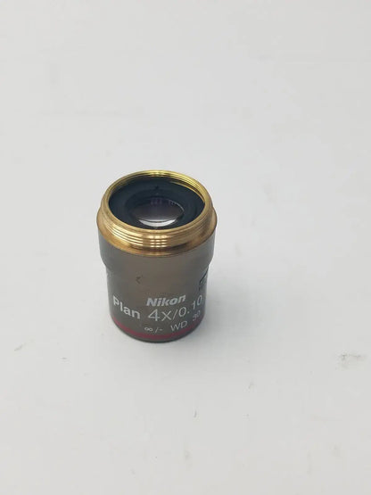 Nikon Plan 4x/0.10 WD 30 Microscope Objective Lens