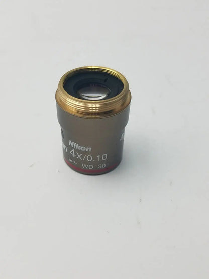 Nikon Plan 4x/0.10 WD 30 Microscope Objective Lens