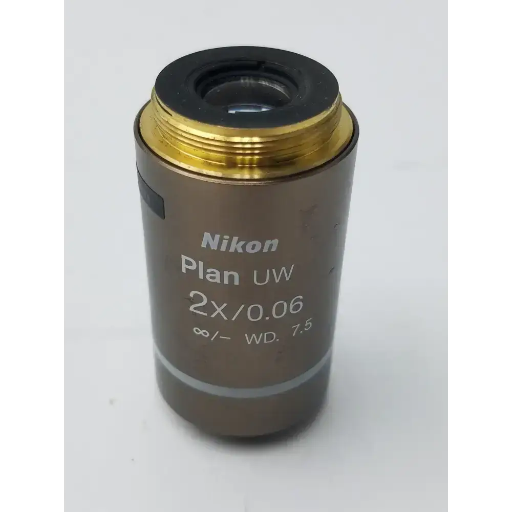 Nikon Plan UW 2x / 0.06 WD 7.5 Microscope Objective Lens