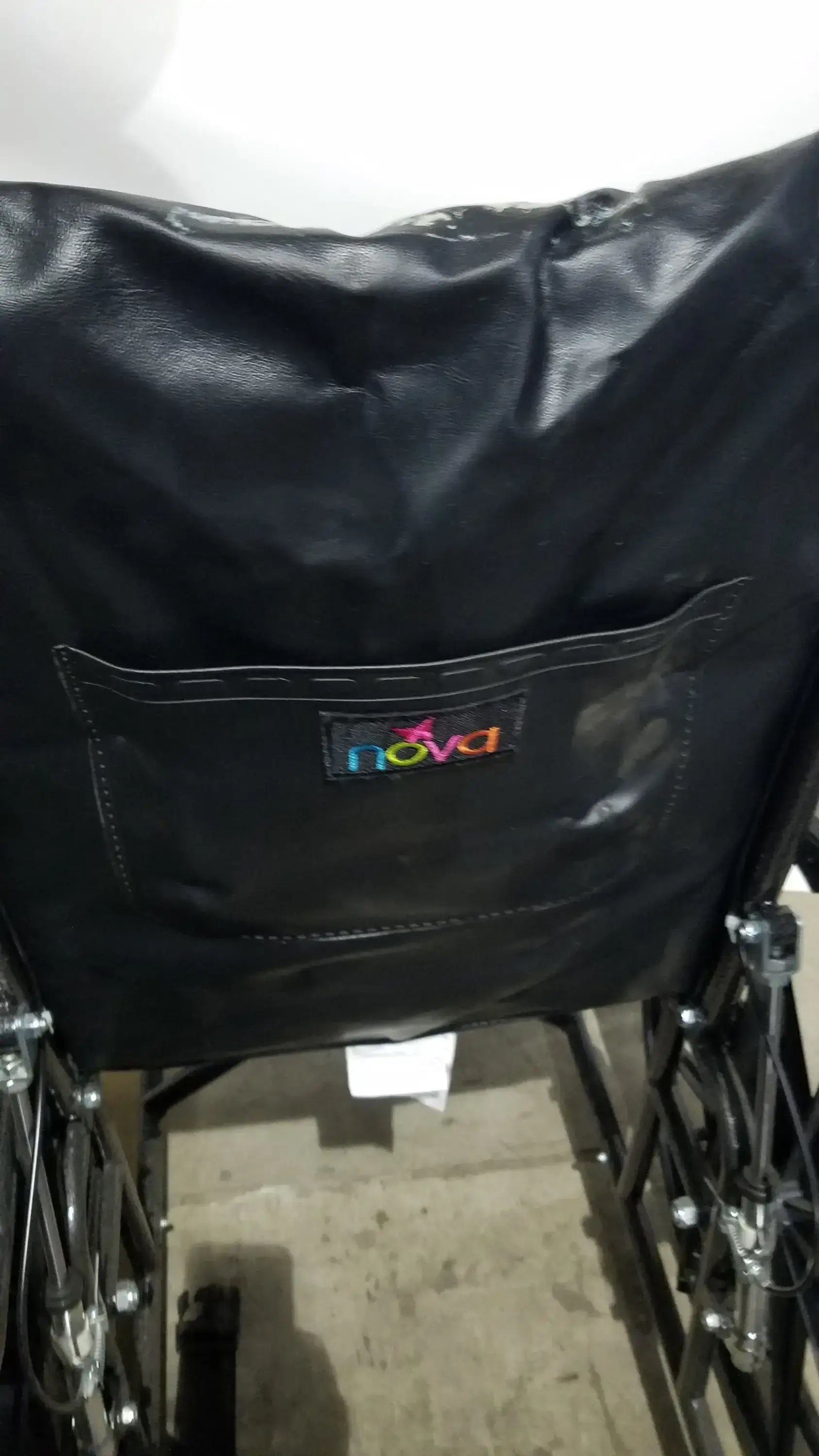 Nova Folding Manual Wheelchair - Lightweight Black Padded Comfort Seat