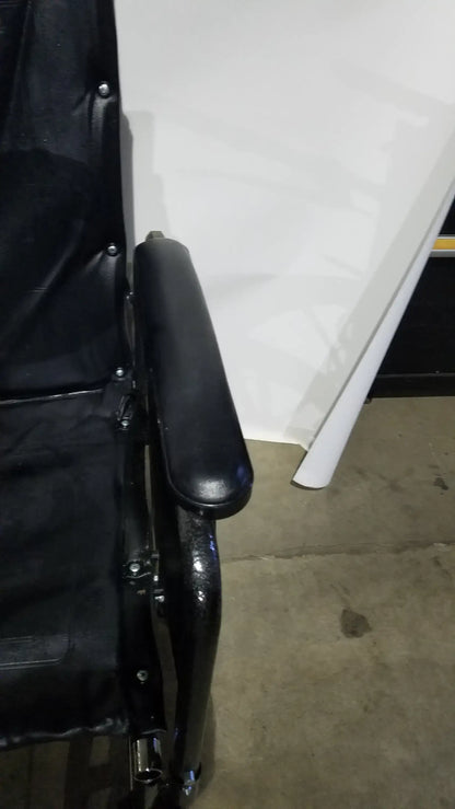 Nova Folding Manual Wheelchair - Lightweight Black Padded Comfort Seat