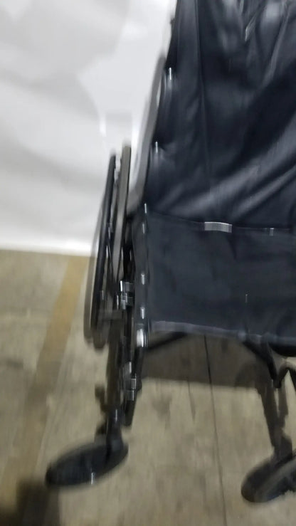 Nova Folding Manual Wheelchair - Lightweight Black Padded Comfort Seat
