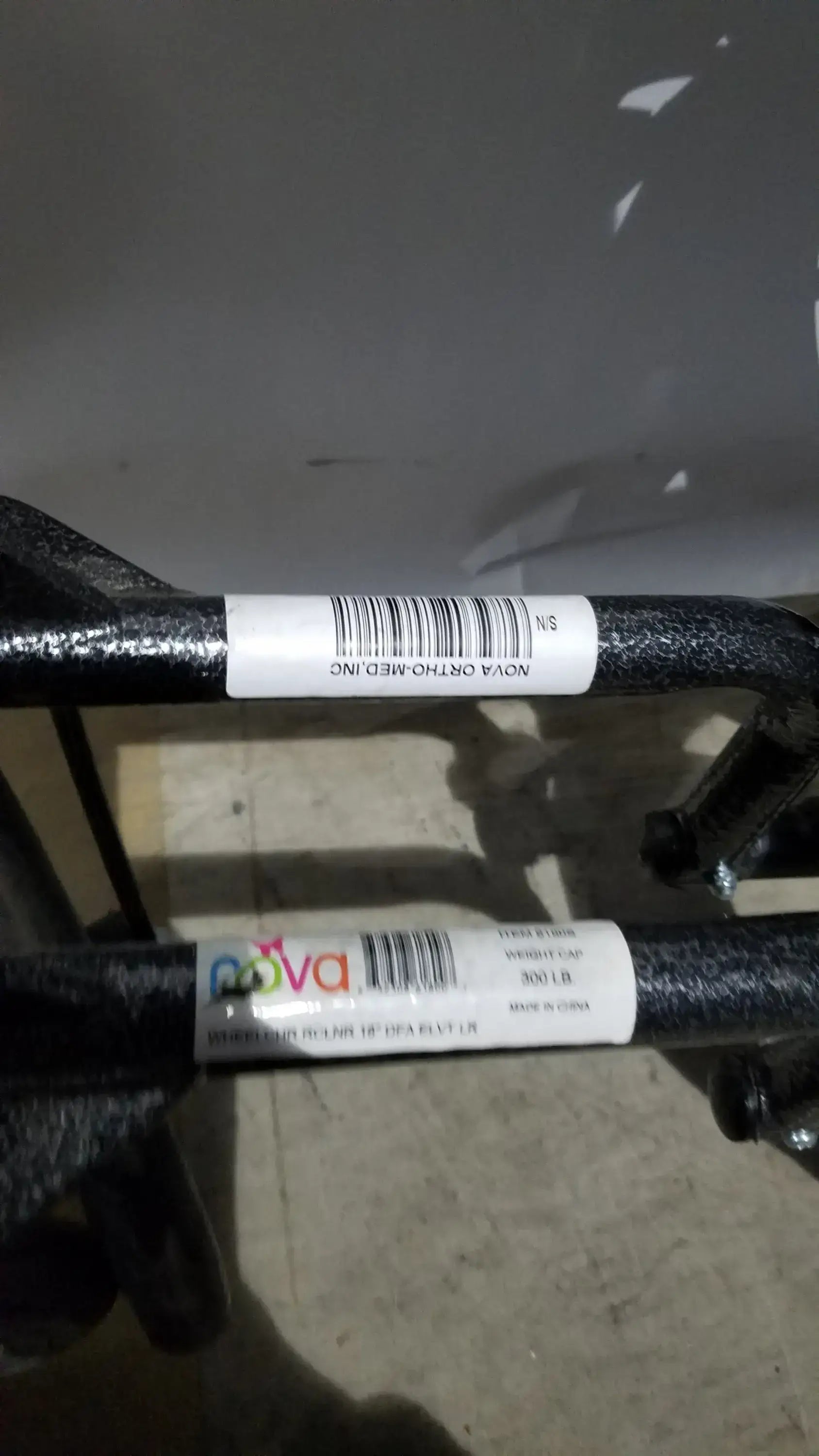Nova Folding Manual Wheelchair - Lightweight Black Padded Comfort Seat