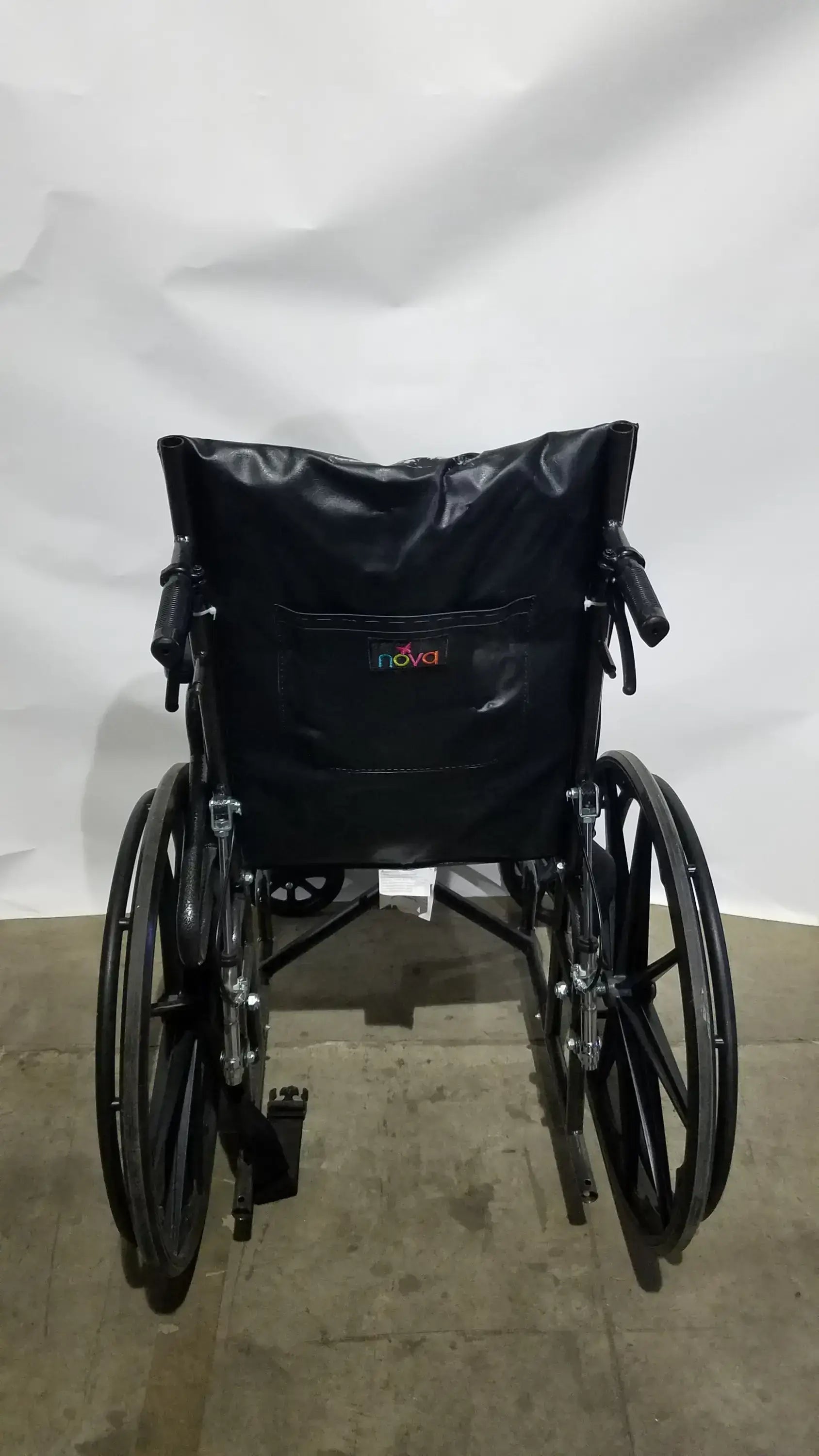 Nova Folding Manual Wheelchair - Lightweight Black Padded Comfort Seat